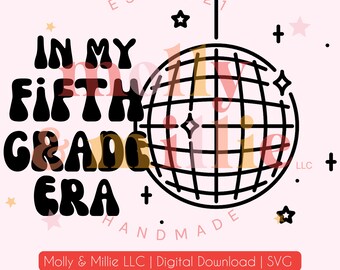 Trendy Swiftie Inspired Teacher Shirt | Fifth Grade Teacher Shirt| Grade Level Shirts | Fifth Grade Digital Download for cutting machine