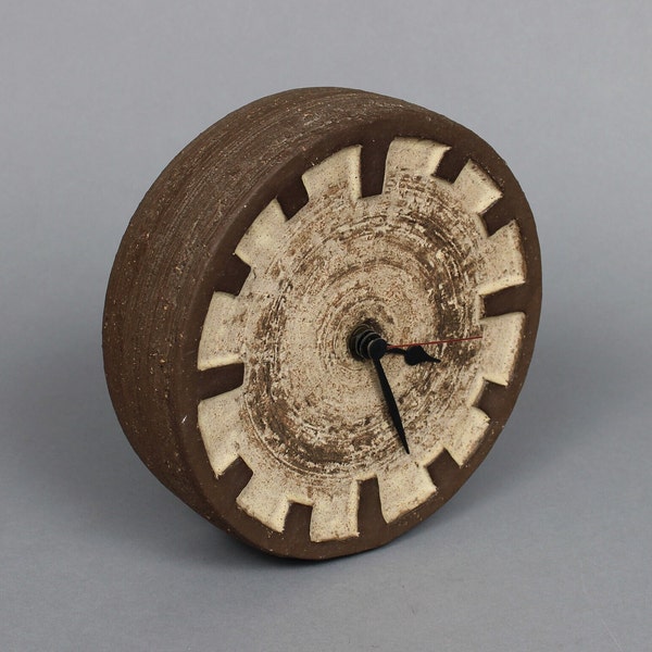 Claire Zange and Karl Heinz Löffler, ceramic clock, Krösselbach, West Germany