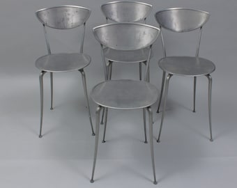 Arper - Made in Italië - set van 4 aluminium Bistrostoelen