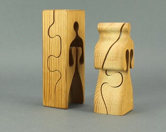 Gunnar Kanevad (1932-2019) - Gamla Linköping, Sweden - 1962 - pinewood puzzle