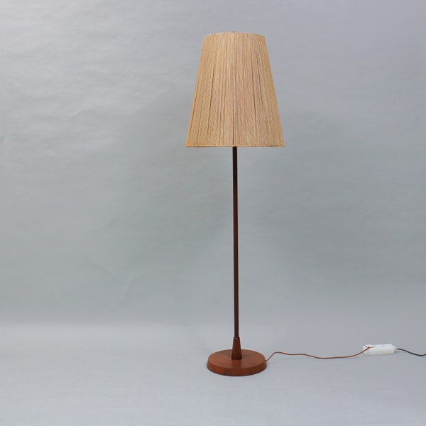 Temde Leuchte - floor lamp - Seventies - teak - sisal