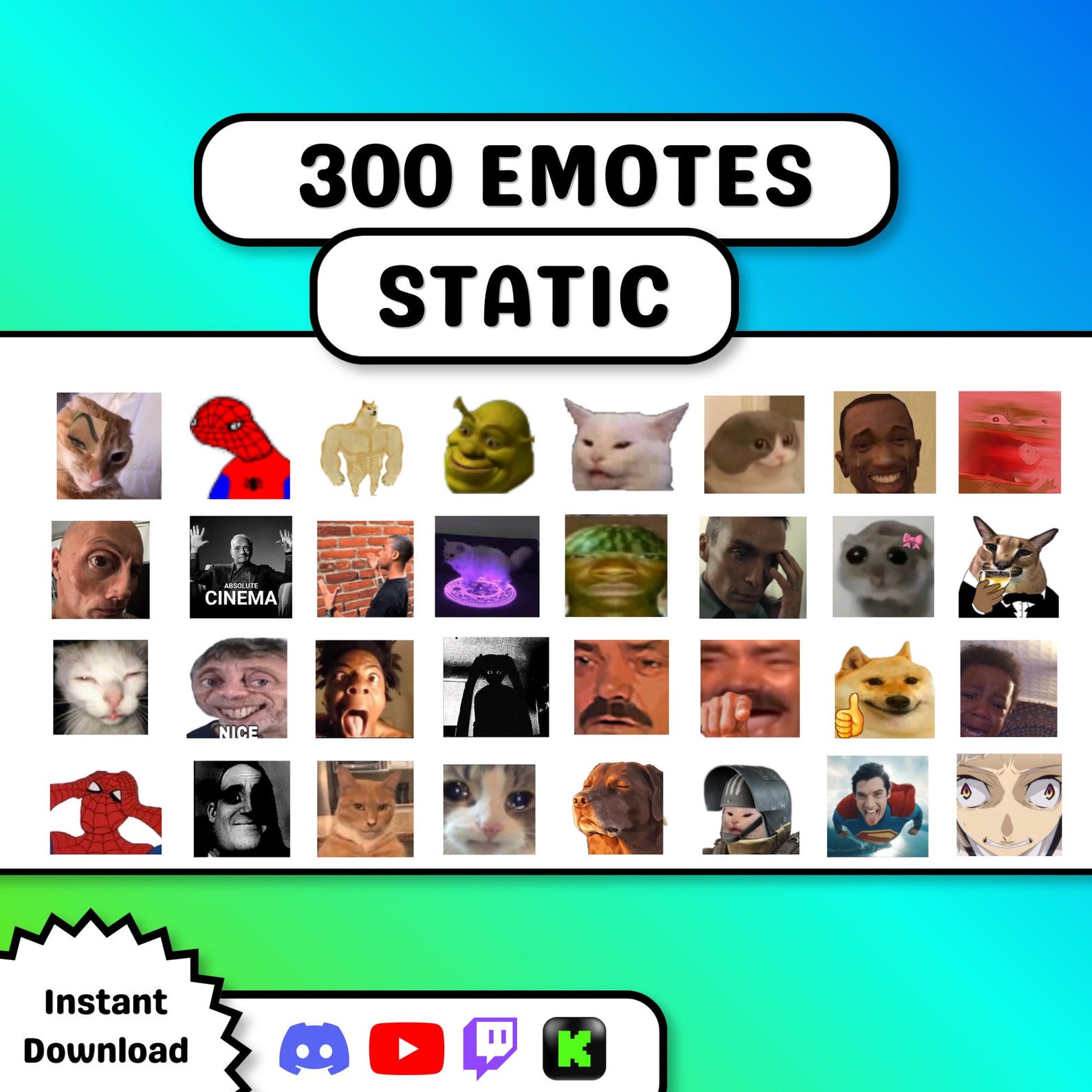 500 Meme Emotes Pack | Animated Discord Emotes | Funny Twitch Emotes ...