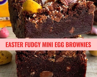 Easter Egg FUDGY BROWNIES / Fudgy Brownies / Cookie Recipes / Stuffed Cookie Recipe / Cookie recipe / Dessert recipe