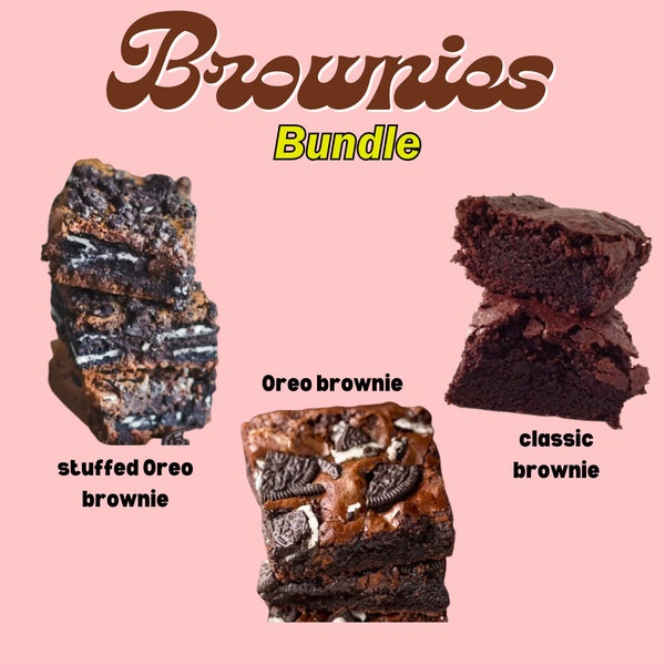 Brownies Recipes Bundle / Stuffed Oreo Brownie cookie recipe / Cookie recipe / Dessert recipe / Gourmet cookie / Classic Brownie