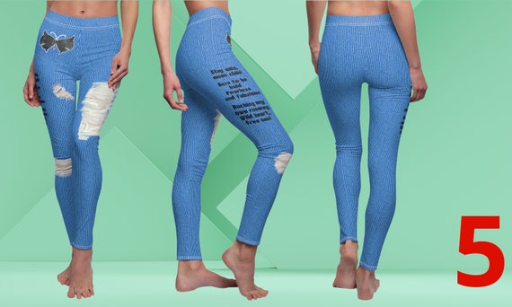 Denim colored leggings 2025