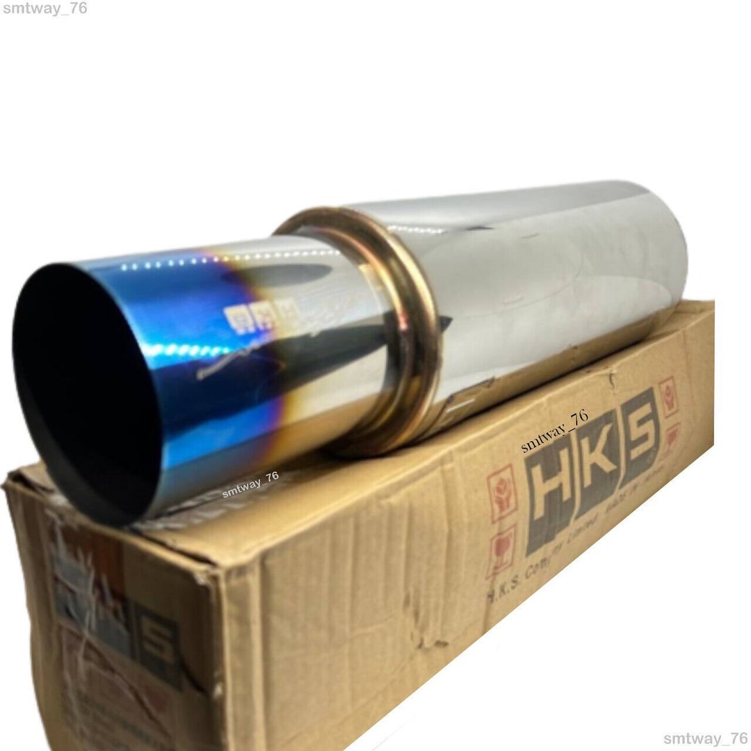 New HKS Hipower Universal Single Exhaust MUFFLER Inlet 2.0 Outlet 3.5