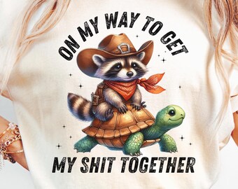 On My Way to get My PNG Funny Raccoon png Rock and Roll Sarcastic Sublimation Designs PNG Trendy Animal Designs Funny Tshirt Design DTF png