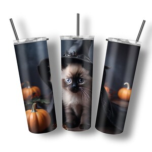 Envoltura de vaso de gato PNG Vaso de Halloween Diseño de vaso espeluznante, Envoltura de gato flaco de 20 oz, Envoltura de Halloween, Vaso espeluznante, Diseños de vaso de otoño