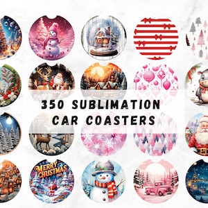 Christmas Coaster, Digital Download, Coaster Bundle, Design Bundle, Christmas PNG, Sublimation Designs, Designs png, Sublimation PNG