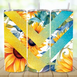 Sunflower wrap Tumbler Sublimation Tumbler Designs Sublimate Designs For Sublimation Sublimation 20oz wrap sublimation Sunflower Design PNG