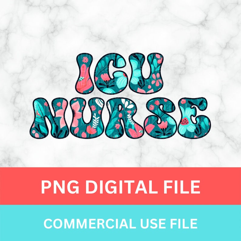 ICU Nurse, Nurse Appreciation, PNG, RN, Sublimation Design, Instant ...