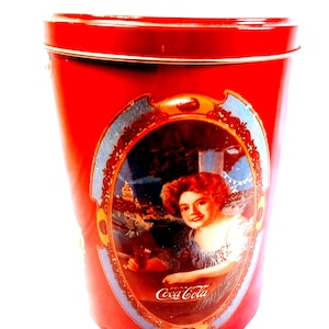 Vintage Coca-Cola Tin Soda Coke Collectible, Home Decor Pop Metal for Retro Memorabilia Collectors, Kitchen Decor, Touch of Nostalgia- 1958