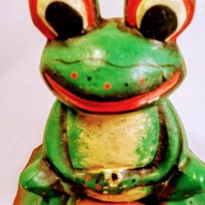 Frog and Toad Baby Shower at the Garden, with This Sitting Frog Figurine, Birthday Gift For Her,  Wooden Frog Delight for Baby Shower