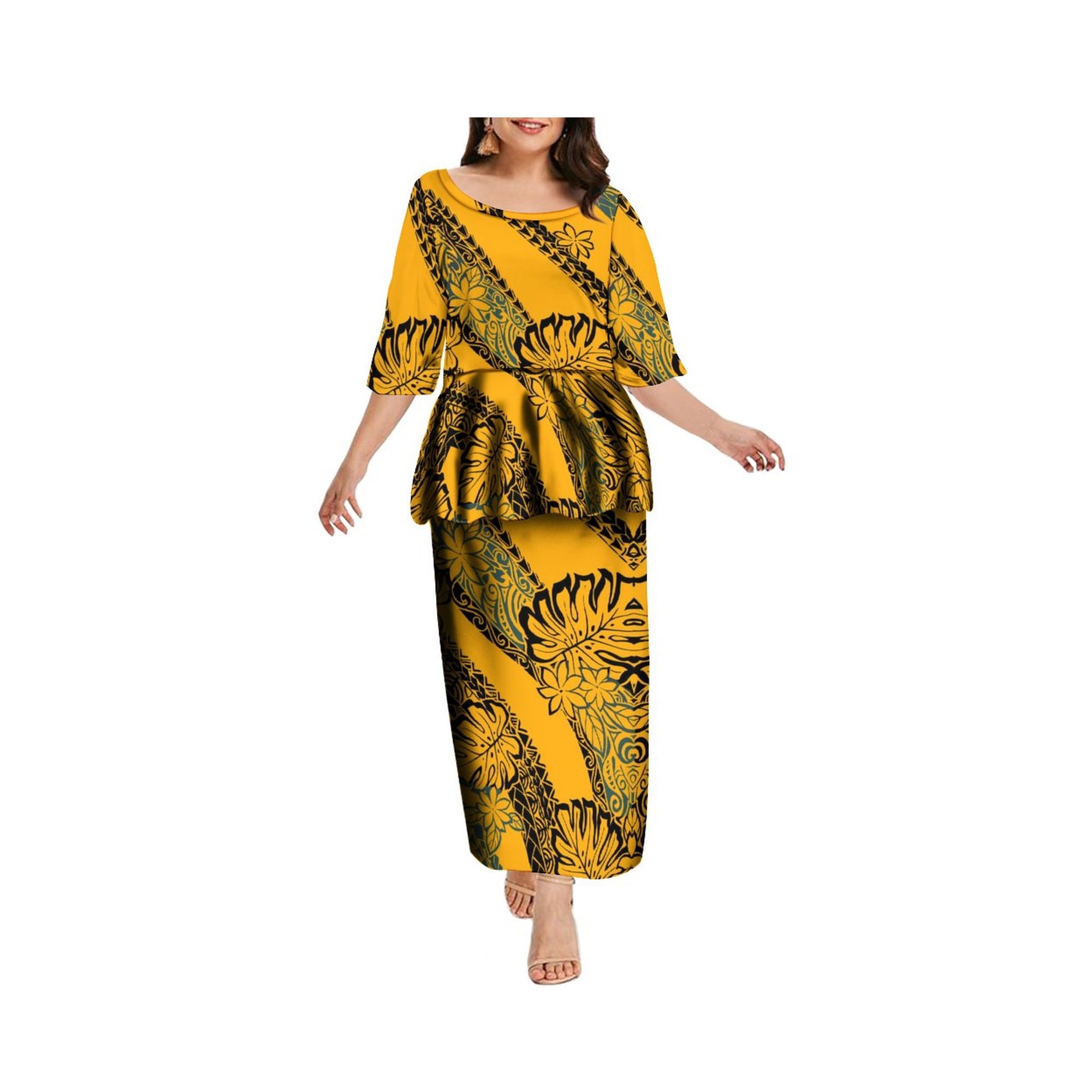 Multi-color 2023 New Samoan Dress Polynesian Design Puletasi - Etsy