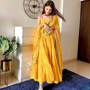 Buy Yellow Ethnic Dress Online In India Etsy India