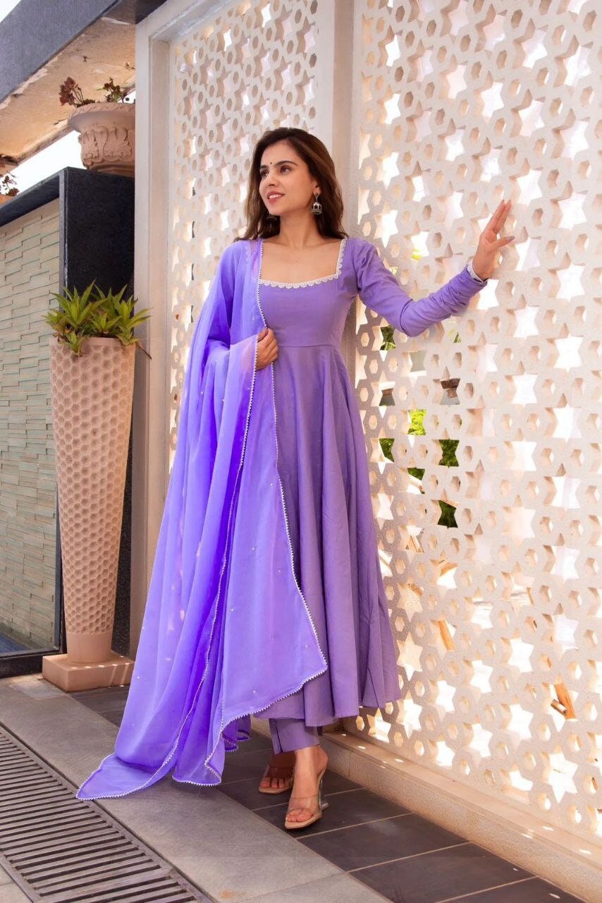 RF - Aqua Blue color Georgette Gown Dress. - Latest Salwar Suits - New In -  Indian