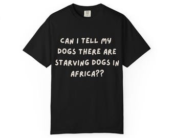 Starving Dogs Vintage Varsity Shirt | Minimalist Dog Mom Dad Graphic Tee | Funny Pet Owner Heavyweight T-Shirt | Rhino Reborn Hustle Gear