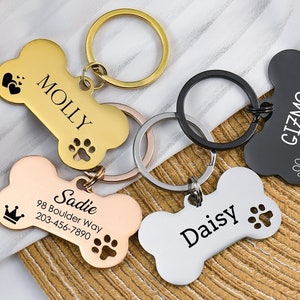 Laser Engraved Double Sided Dog Tag, Dog ID Tag, Dog Name Tag, Custom Dog Tag, Personalized Dog Tag, Stainless Dog Tag Personalized for Dogs