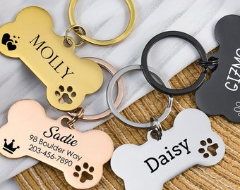 Laser Engraved Double Sided Dog Tag, Dog ID Tag, Dog Name Tag, Custom Dog Tag, Personalized Dog Tag, Stainless Dog Tag Personalized for Dogs