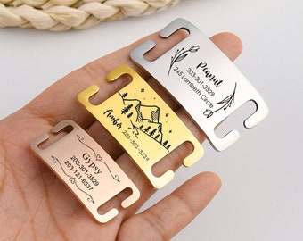 Silde op hondentags met telefoon en adres, hondencadeaus, hondentag gepersonaliseerd voor honden, aangepaste hondennaamplaatje, stille hond ID-tag, gegraveerde hondenkat-tags