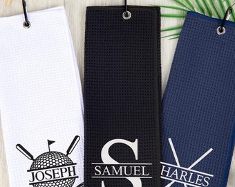 Personalized Embroidered Golf Towel, Custom Golf Towel,Monogrammed Golf Towel,Golf Gift for Dad Husband BF,Personalized Gifts for Him