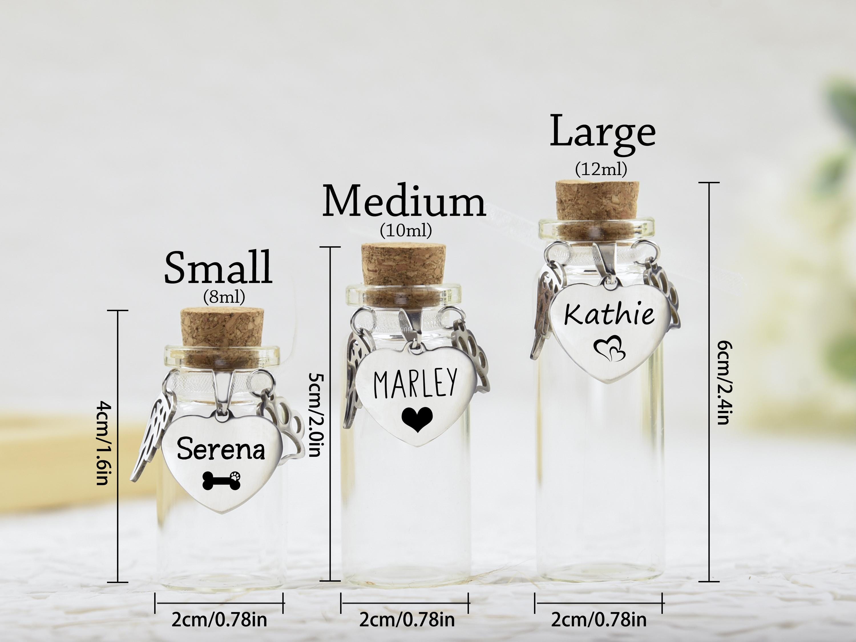 Pet Fur Keepsake Jar with Portrait, Custom Pet Hair Memorial Jar, Pet Loss Gifts, Personalized Dog Rememberance Gift, Dog Cat Memorial Gifts