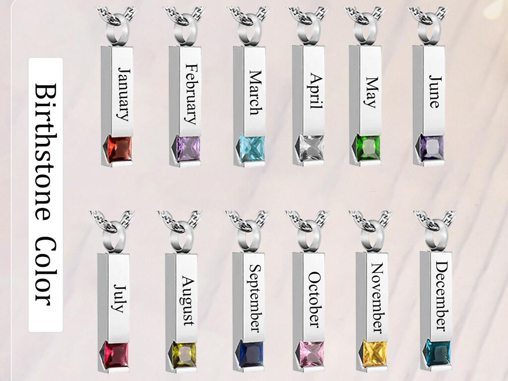 Collana Ceneri Personalizzata Con Nome E Data - Gioiello Ricordo In Acciaio Inox Con Pietre Portafortuna - Urnetta Commemorativa Per Ceneri Di Perscare O Animali