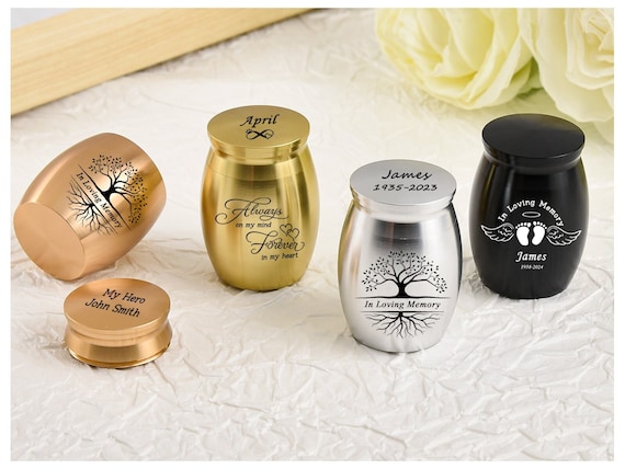 Personalized Mini Urn, Tree of Life Cremation Urn, Funeral Urn, Human Urns, Child Urns, Custom Ash Keeper, Engraved Urns, Mini Memorial Urn