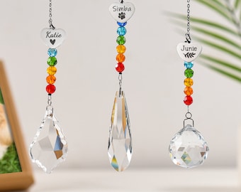 Rainbow Bridge Pet,Sun Catcher,Pet Memorial Ornament,Personalized Name,Dog/Cat/ Pet Remembrance,Dog Memorial Gifts,Dog Loss Gifts