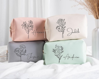 Personalized Bag for Bridesmaid Squad, Clutch Makeup Bag, Bridesmaid Gift, A Stylish and Customizable Gift for Bachelorette Parties