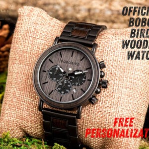 Custom Wooden Watch – Art Deco Style, Personalized Anniversary, Birthday, Groomsmen Wedding Gift