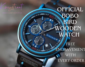 Custom Wooden Watch for Him, Romantic Keepsake Gift for Boyfriend