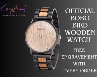 Personalized Wooden Watch – Engraved Casual Timepiece for Him, Gift for Dad, Groomsmen Wedding present