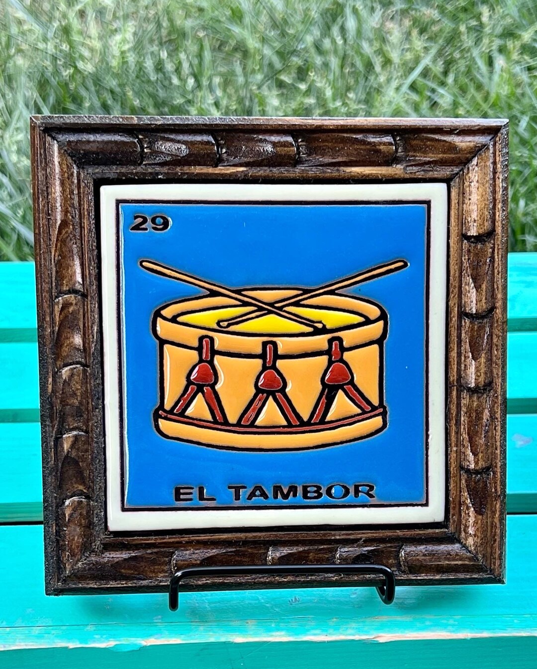El Tambor Lotería 6x6 Tile Frame Etsy