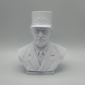 Charles de Gaulle Bust Sculpture Statue