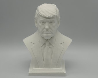 President Trump Plaster Bust Sculpture, MAGA, Lifelike Carved Gypsum Head Statue, Gypsum Head Sketch Portrait Tool, Desktop Bookshelf Decoration 10cm