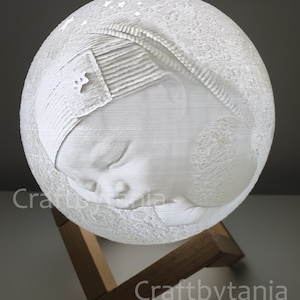 Original 3d Photo moon lamp / custom photo Personalized Moon Night light Lamp / 3D Printed / gifts for her / gifts for him