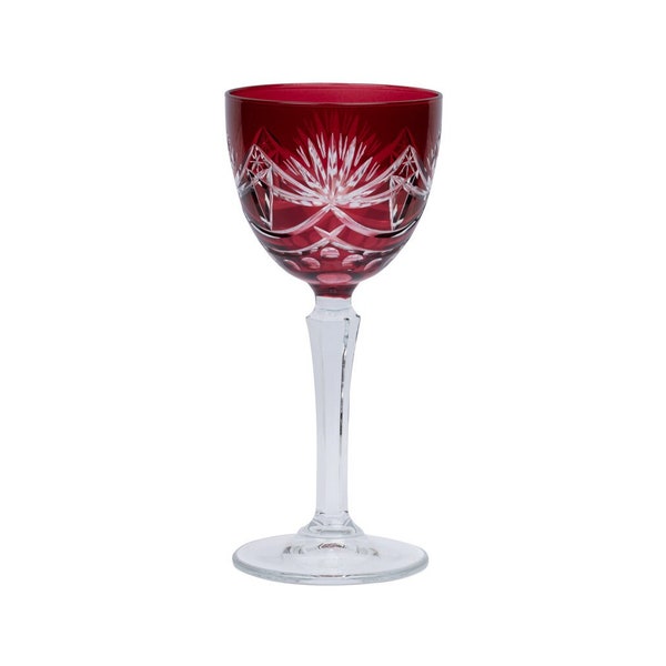 Nachtmann Crystal Colored Glasses Vintage Wine Glass Diamond Cut Glasses for Home Bar Home Decor