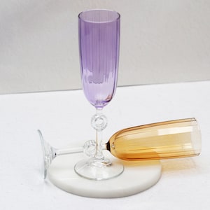 Champagne Glasses, Crystal Ring Colored Toasting Glasses, Anniversary Gift, Bridesmaid Gift Flute, Champagne Glasses, Barware Coupe Glass