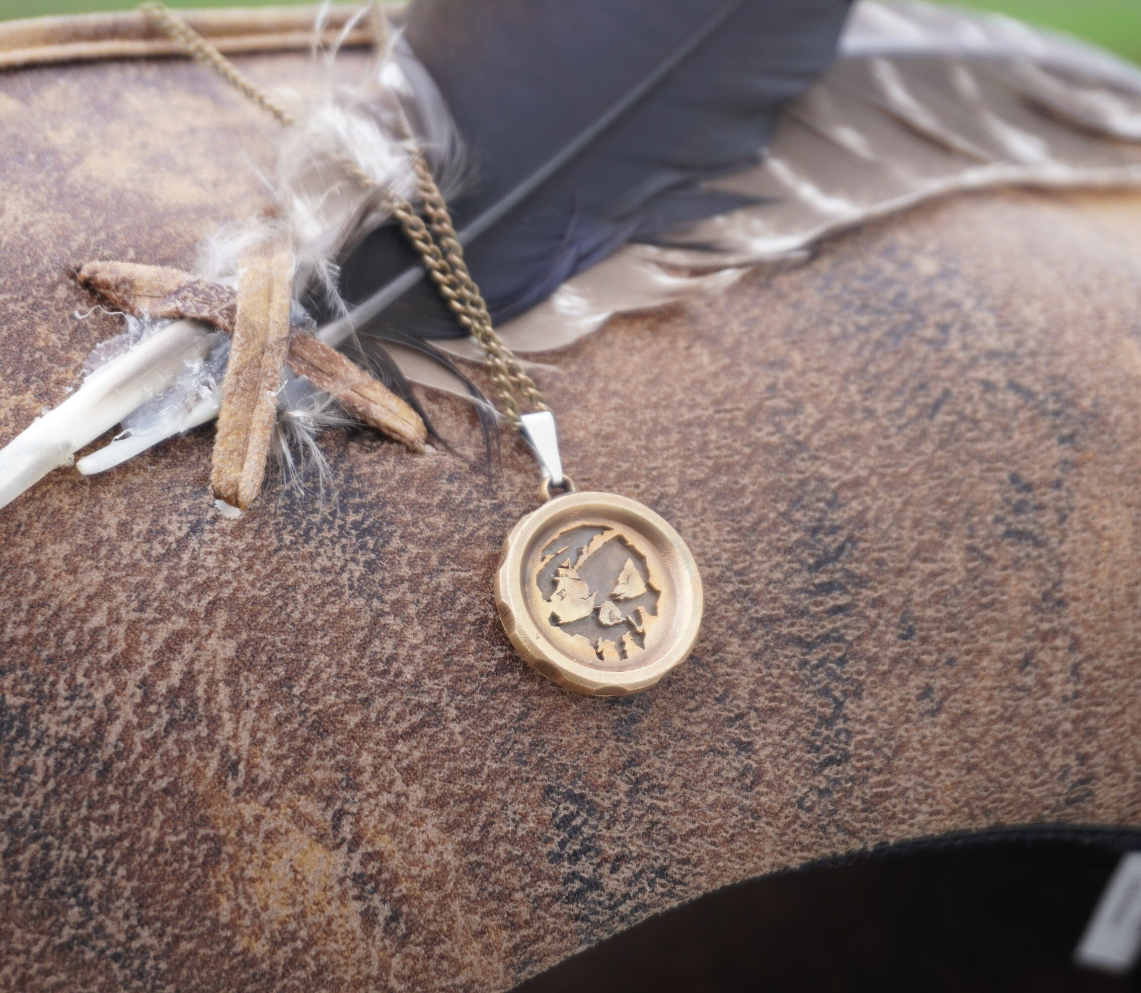 Sea of Thieves Inspired Pendant Necklace on Chain, Cast in Ancient