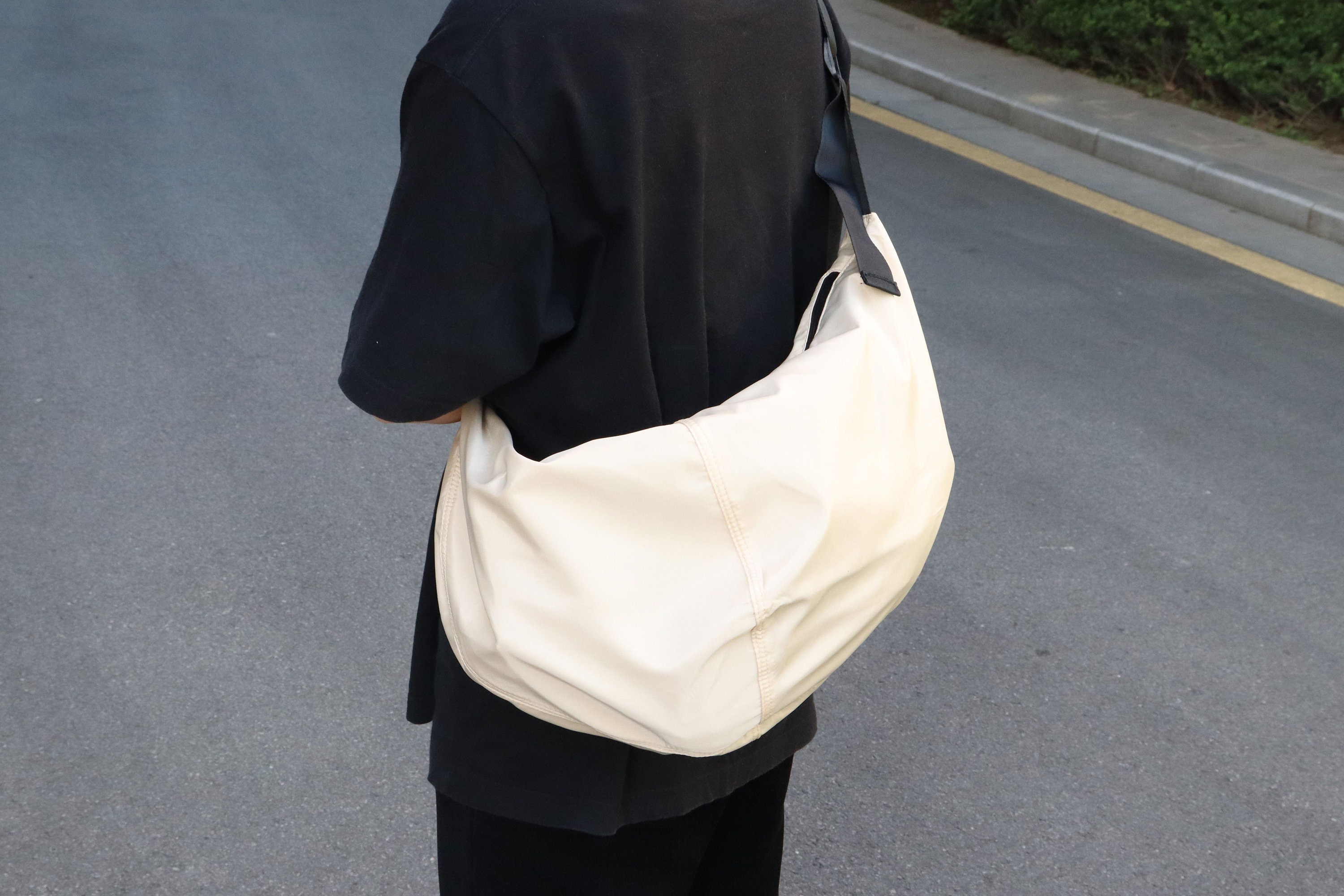 Women's Splicing Color Large Capacity Nylon Crossbody Bag