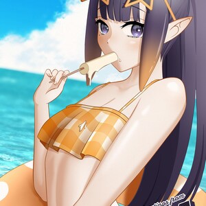 Hololive EN Ninomae Ina&#39;Nis Vtuber Lewd Ecchi Poster Postcard