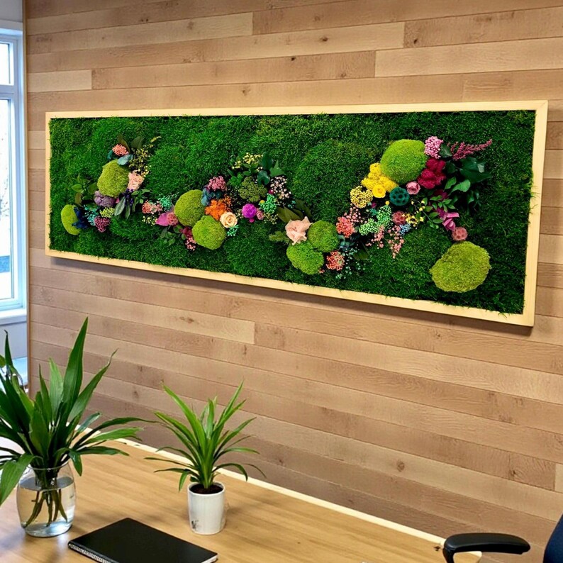 Real plants, zero maintenance. Handmade preserved moss art for modern living.