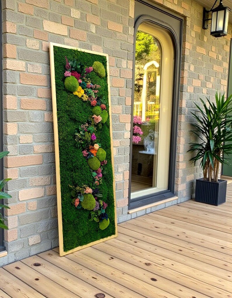 Bring everlasting greenery into your home with handcrafted moss and preserved plant art.