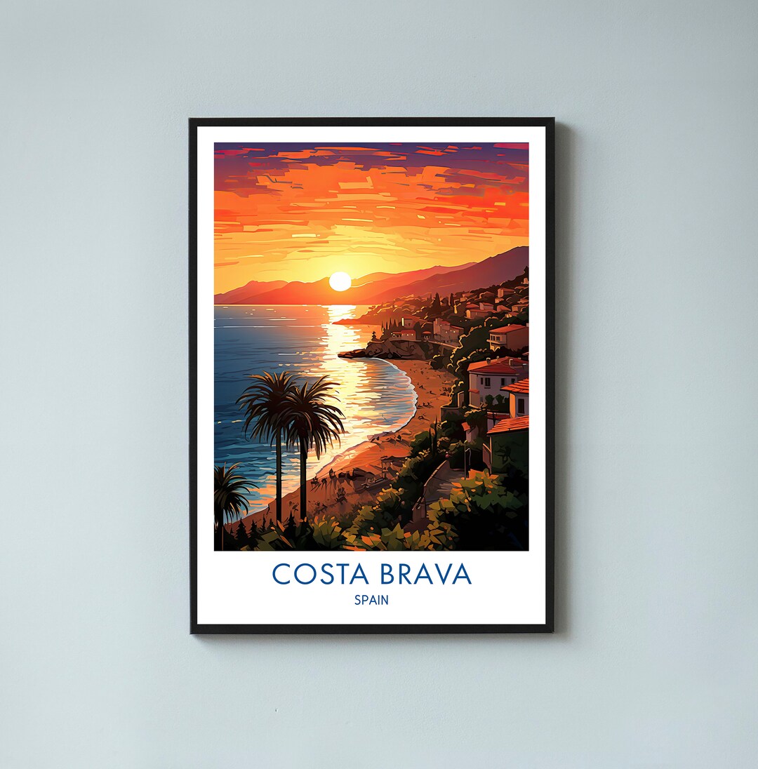 Costa Brava Travel Poster Costa Brava Print Spain Poster Etsy