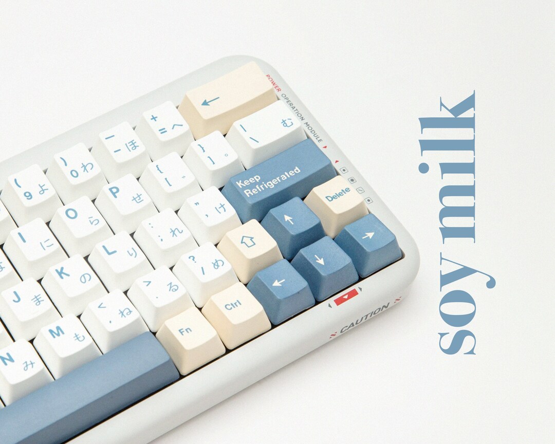 Soy Milk Keycap Set, Customise Your Mechanical Keyboard, Cute Keycaps