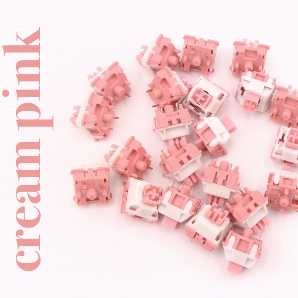 Cream Switches Keyboard Etsy
