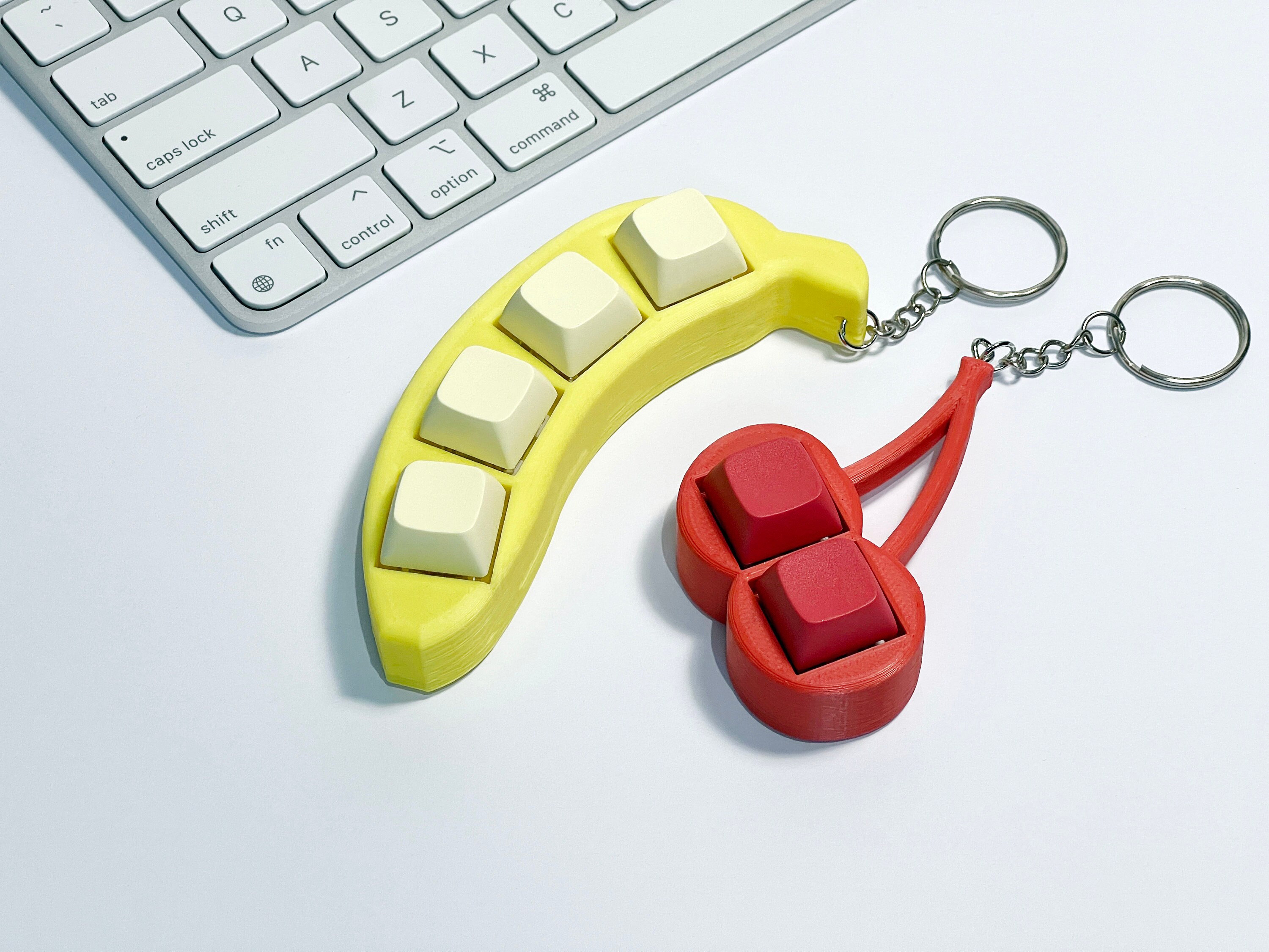 Cherries Mechanical Fidget, Red Keycaps, Anxiety Stress Relief Toy