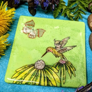 Entre las flores posavasos
