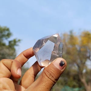 Clear Quartz Crystal | Raw Quartz Point | Genuine Brazilian Healing Crystal | High-Grade, Natural Quartz Point for Energy and Chakra Balance